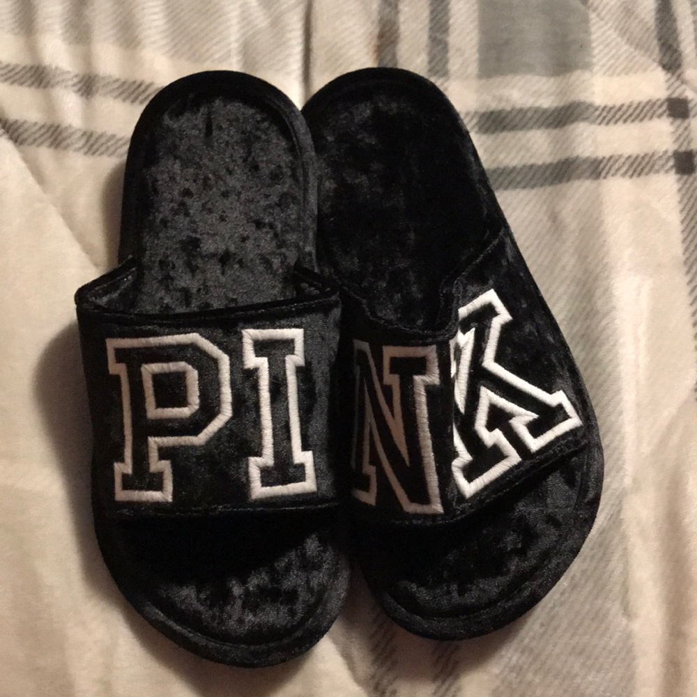 velvet PINK slippers